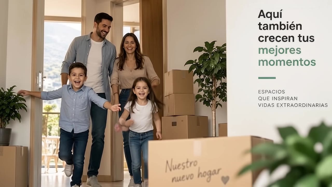 Una familia en su nuevo hogar